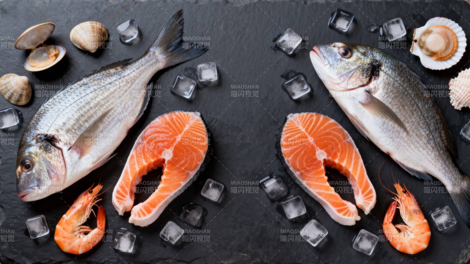 新鲜海鲜拼盘图片