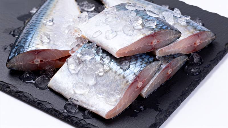 新鲜鱼片冰镇展示图片