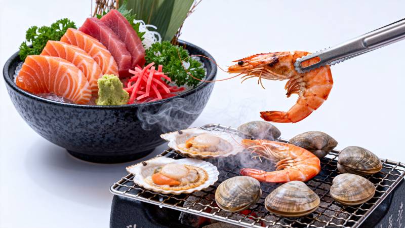 海鲜盛宴 鲜美诱人图片