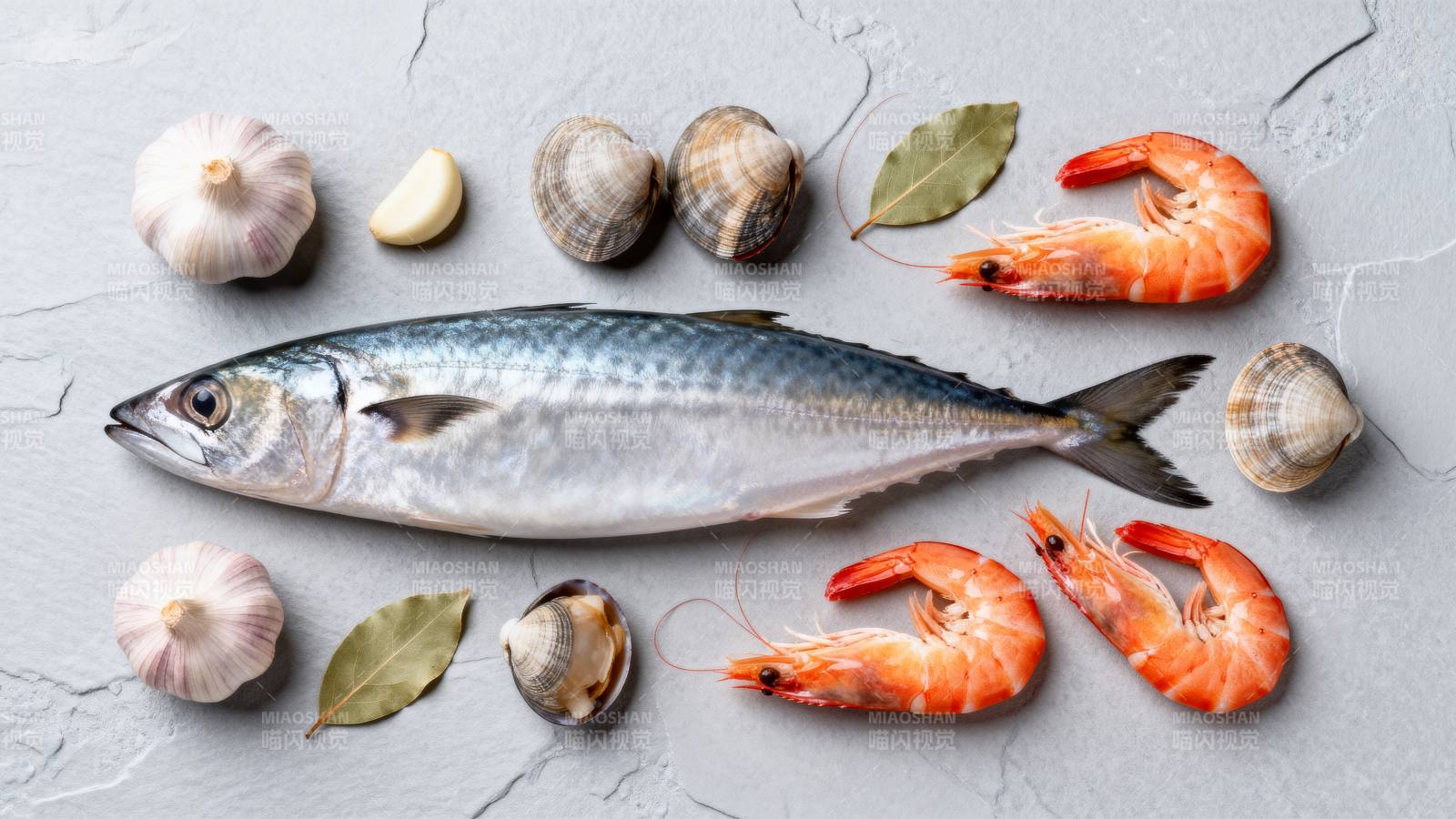 海鲜食材拼盘图片