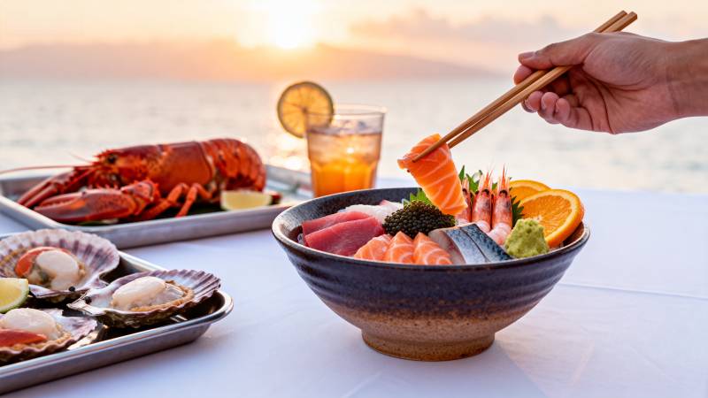 海边美食盛宴图片