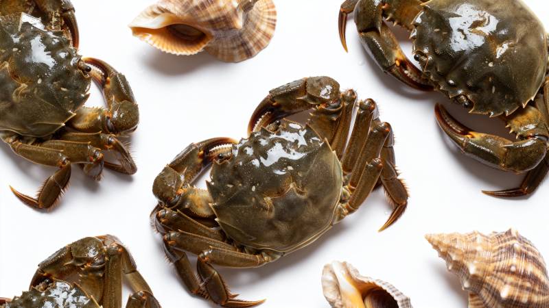 螃蟹与贝壳静物图片