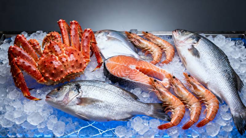 海鲜冰鲜展示图片