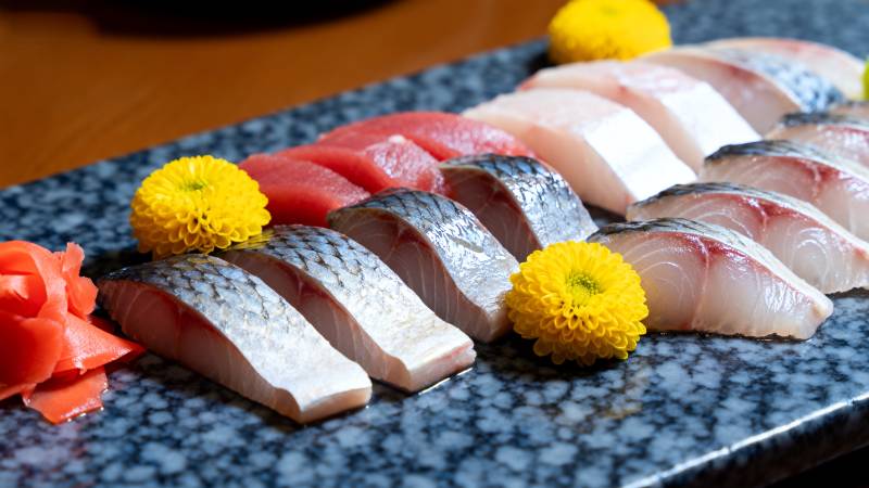 精致刺身拼盘图片