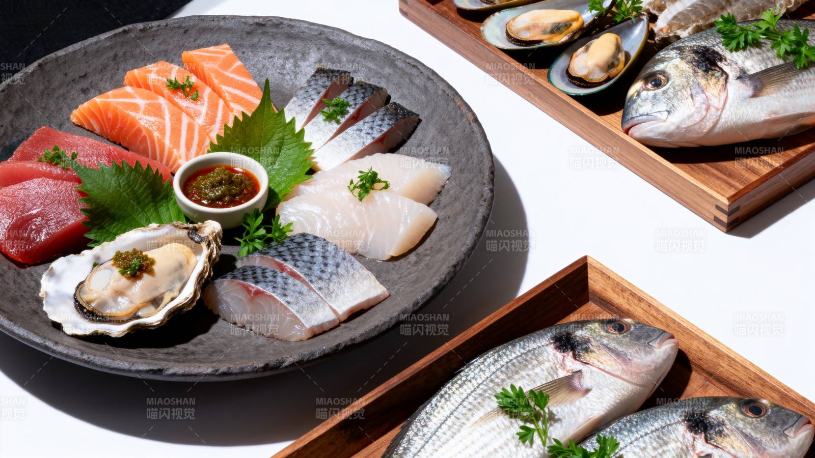 新鲜海鲜拼盘图片