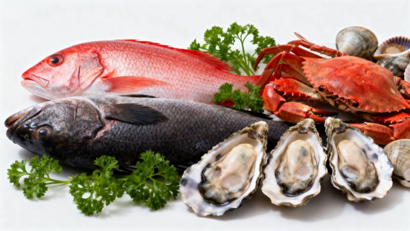 新鲜海鲜拼盘图片