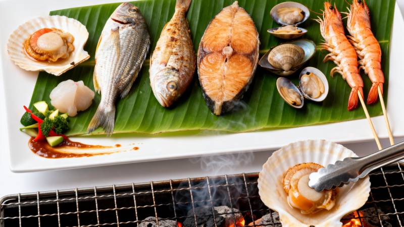 海鲜烧烤盛宴图片