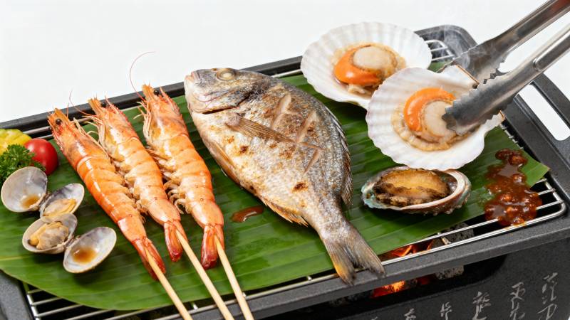 海鲜烧烤盛宴图片