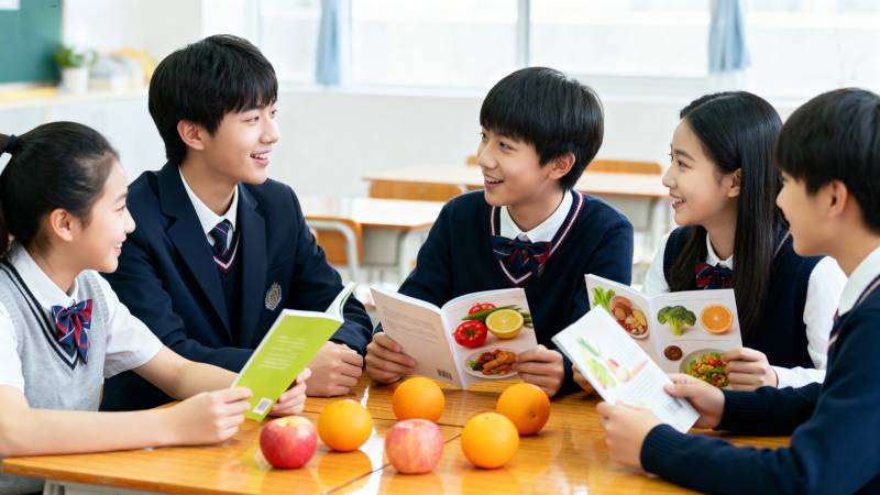 学生课堂共读健康食谱图片