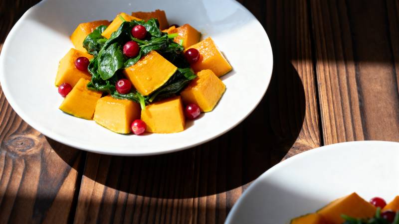 南瓜沙拉配蔓越莓图片