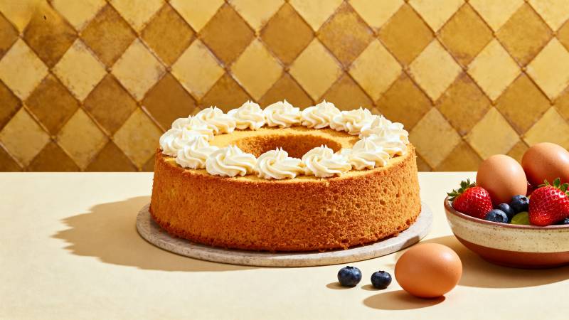 奶油蛋糕配水果蛋图片