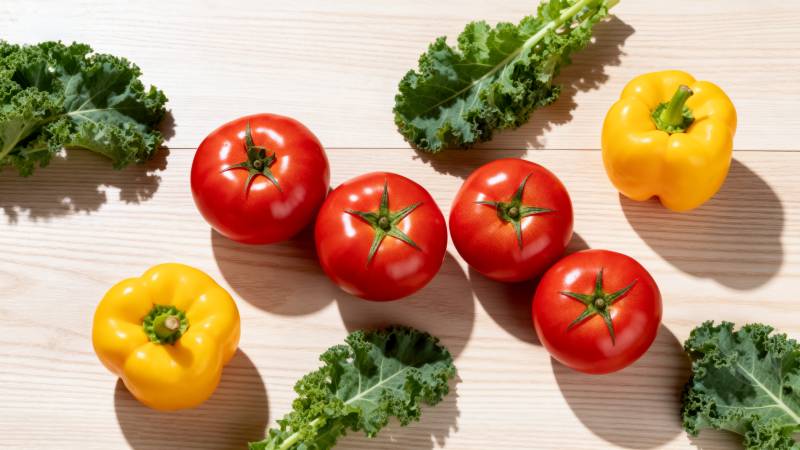 新鲜蔬果拼盘图片