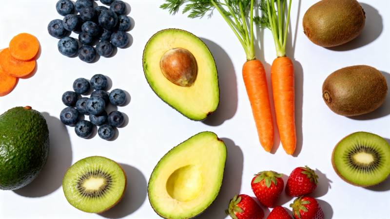 新鲜水果蔬菜拼盘图片