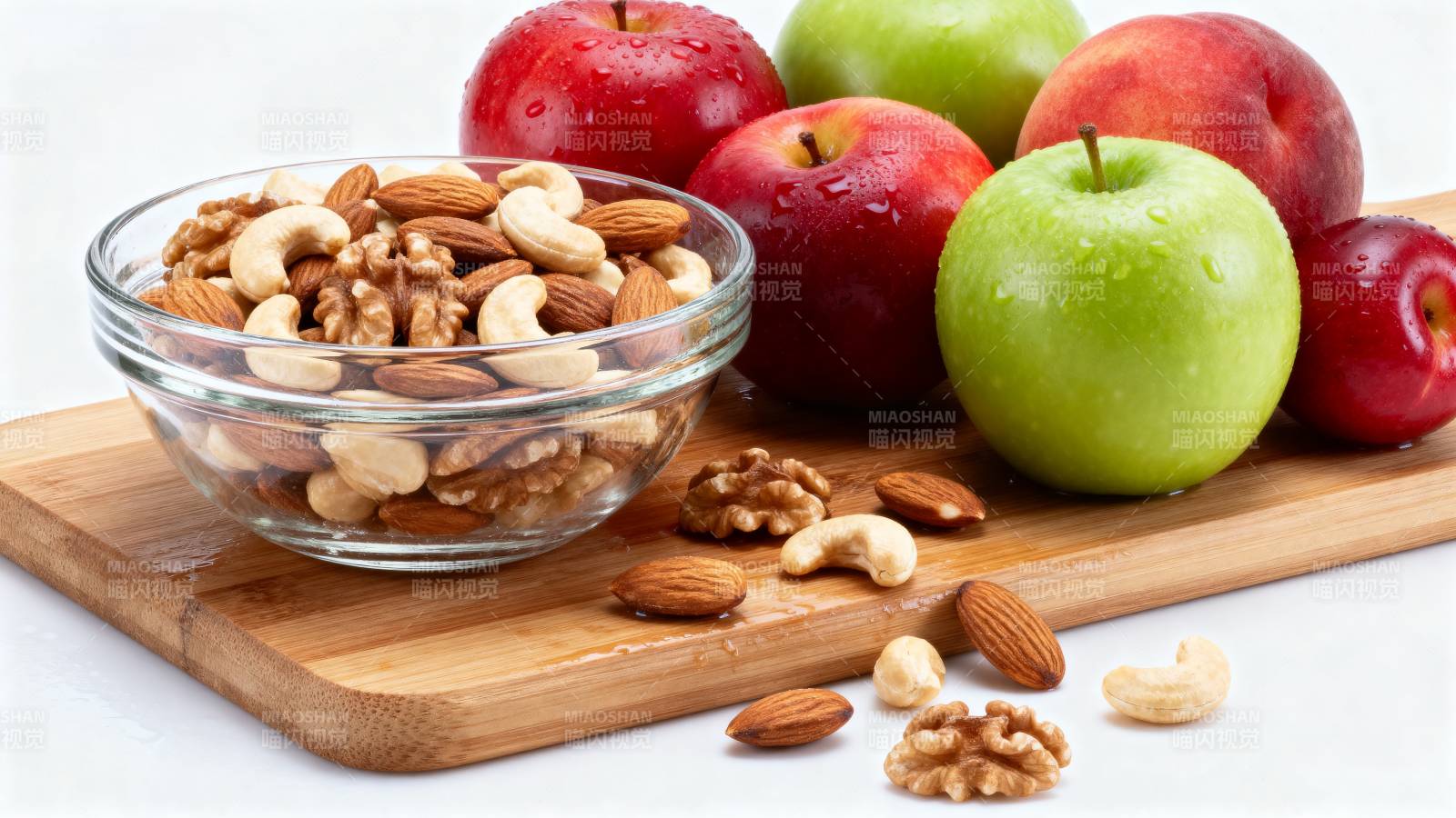 坚果苹果健康搭配图片