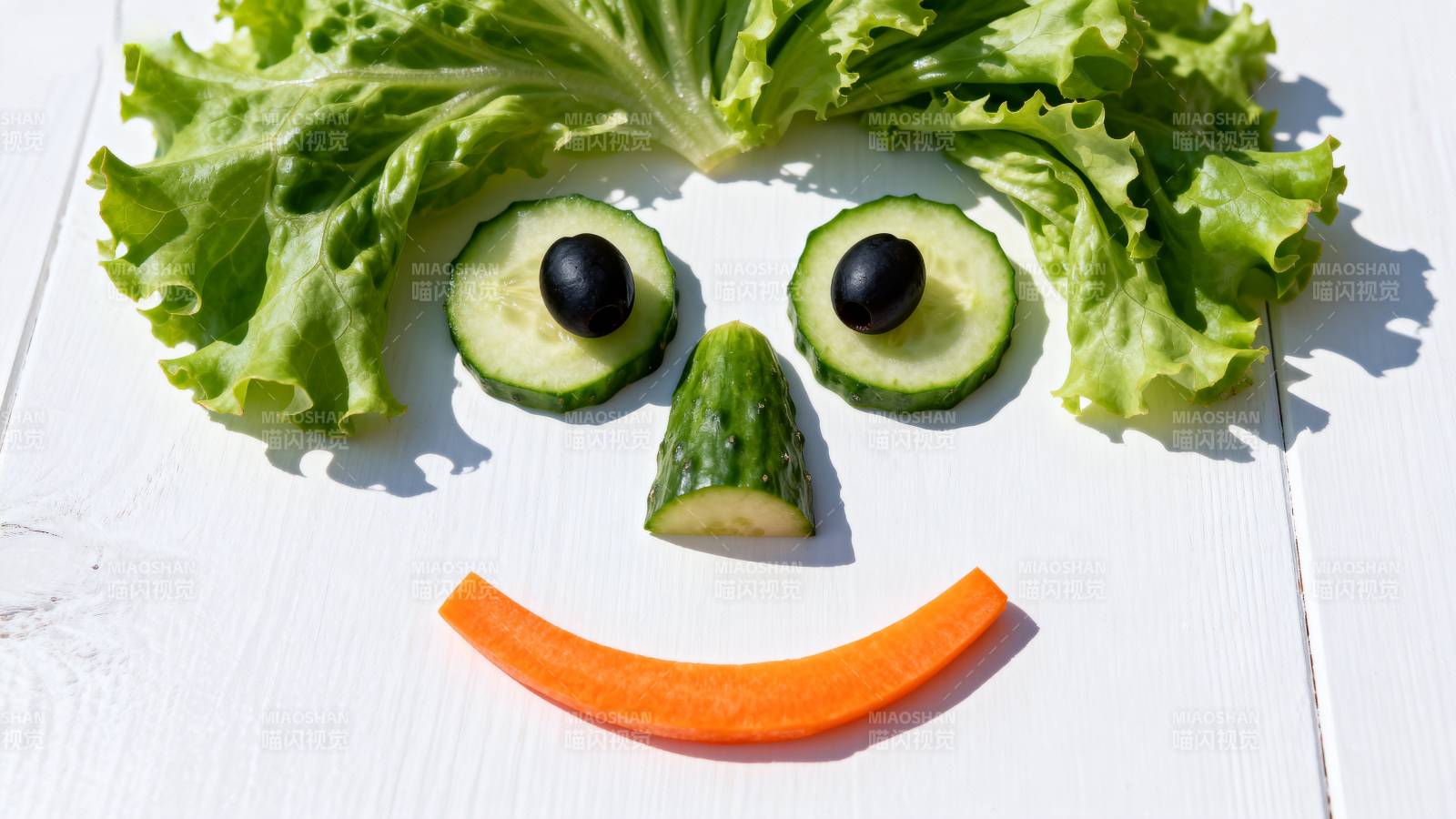 蔬菜笑脸创意摆盘图片