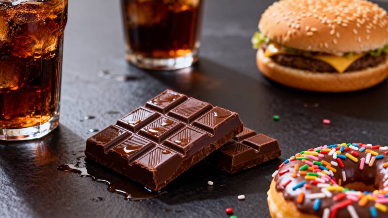 甜食与饮料的诱惑图片