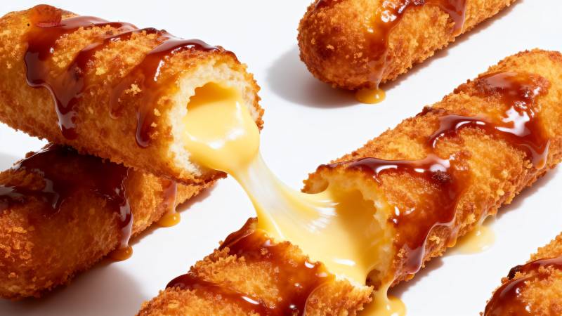 芝士条拉丝诱人图片