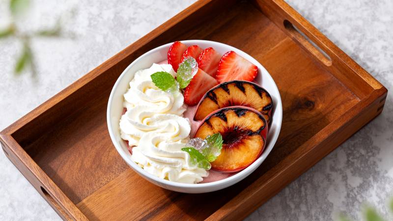 水果奶油甜点图片