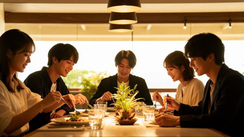 朋友聚餐温馨时刻图片