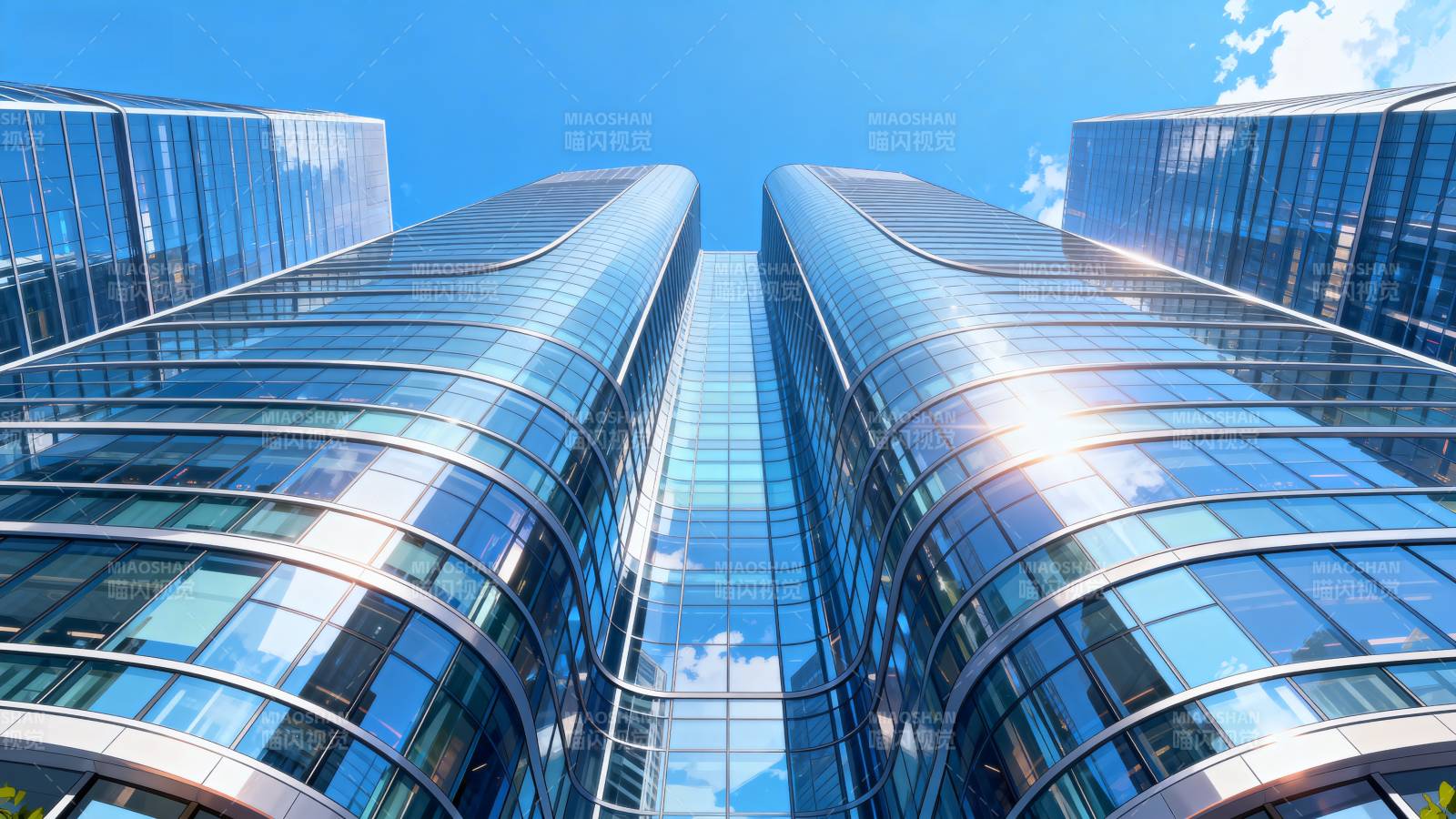 双塔玻璃大厦图片