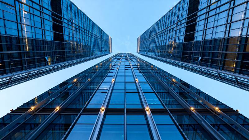 现代都市玻璃幕墙图片