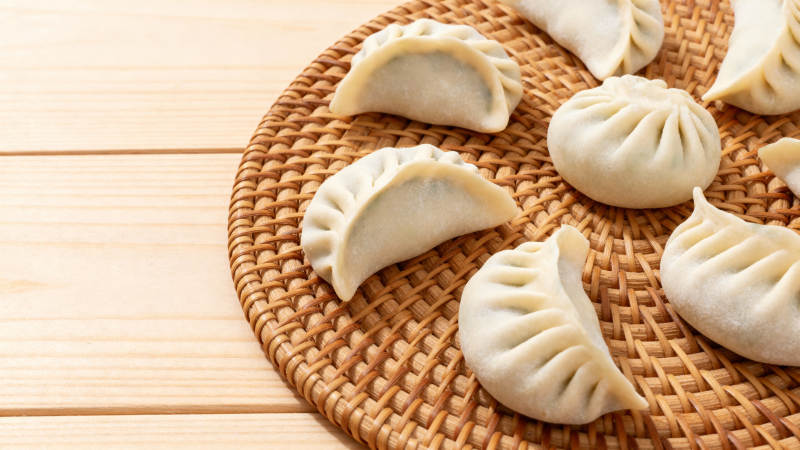 美味饺子摆盘图片