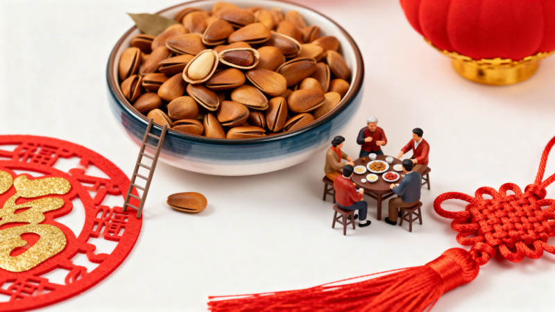 新春团圆嗑瓜子图片