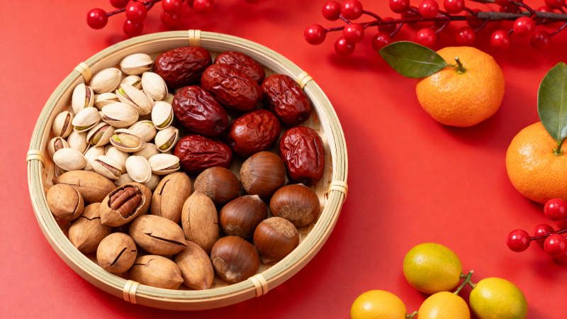 坚果果盘迎新春图片