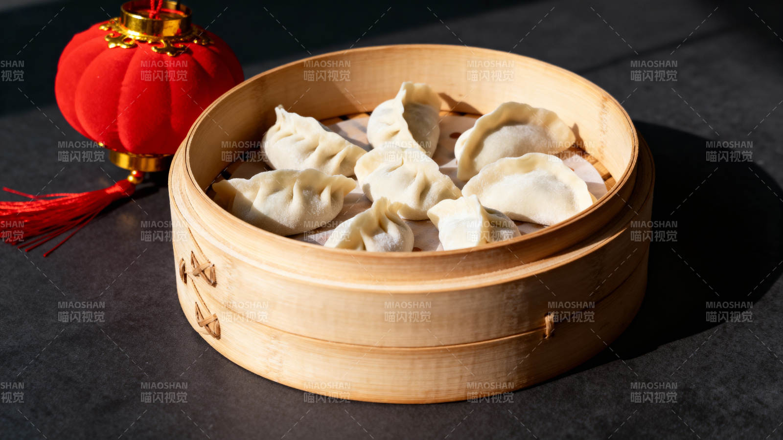 蒸饺配红灯笼图片