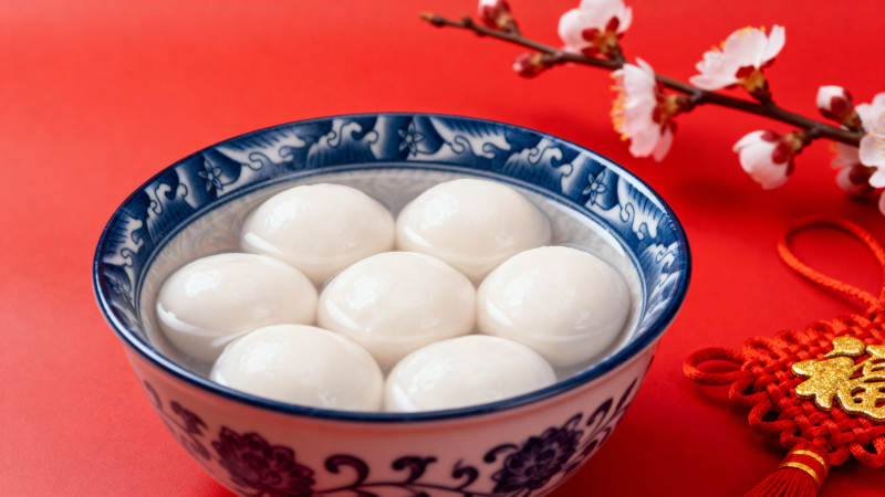 元宵汤圆喜庆图图片