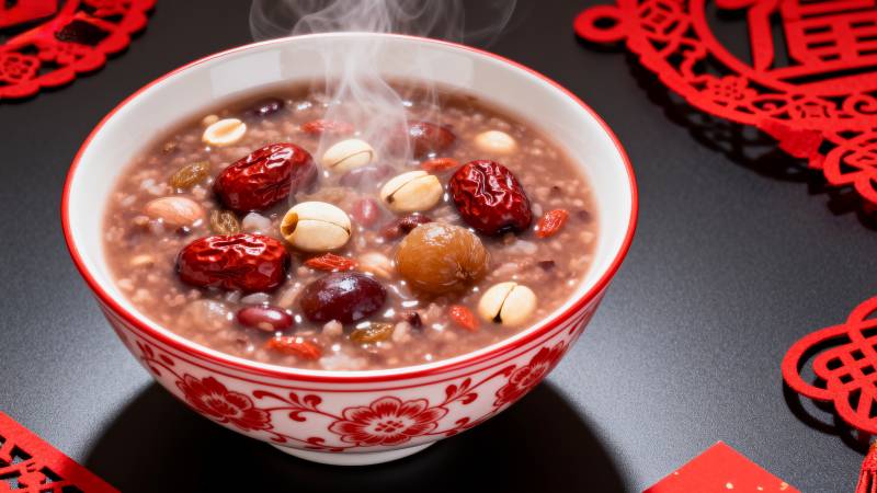 腊八粥热气腾腾图片