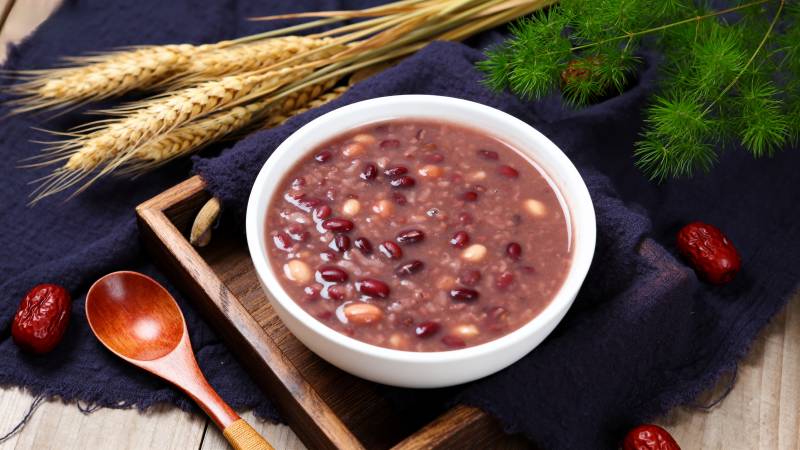 红豆粥配麦穗图片