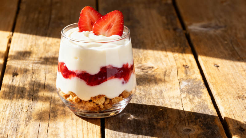 草莓酸奶杯图片