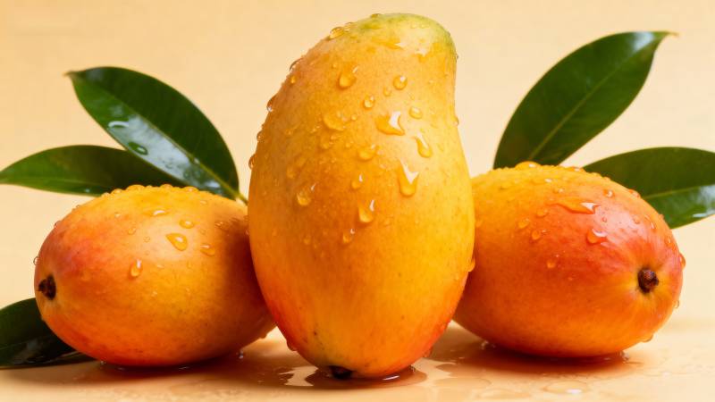 新鲜芒果特写图片