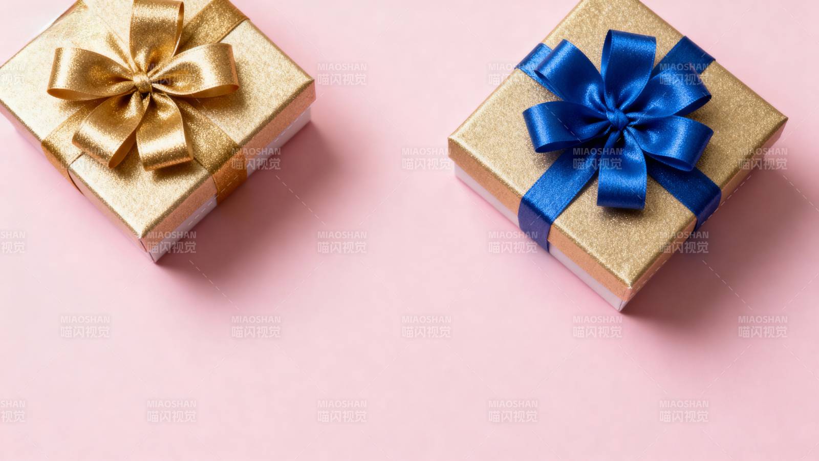 金色礼盒配彩带图片