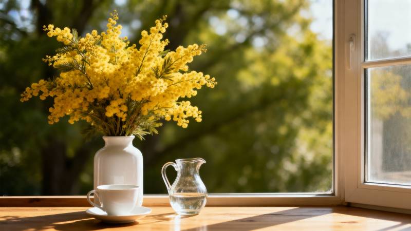 窗边花影 静谧时光图片