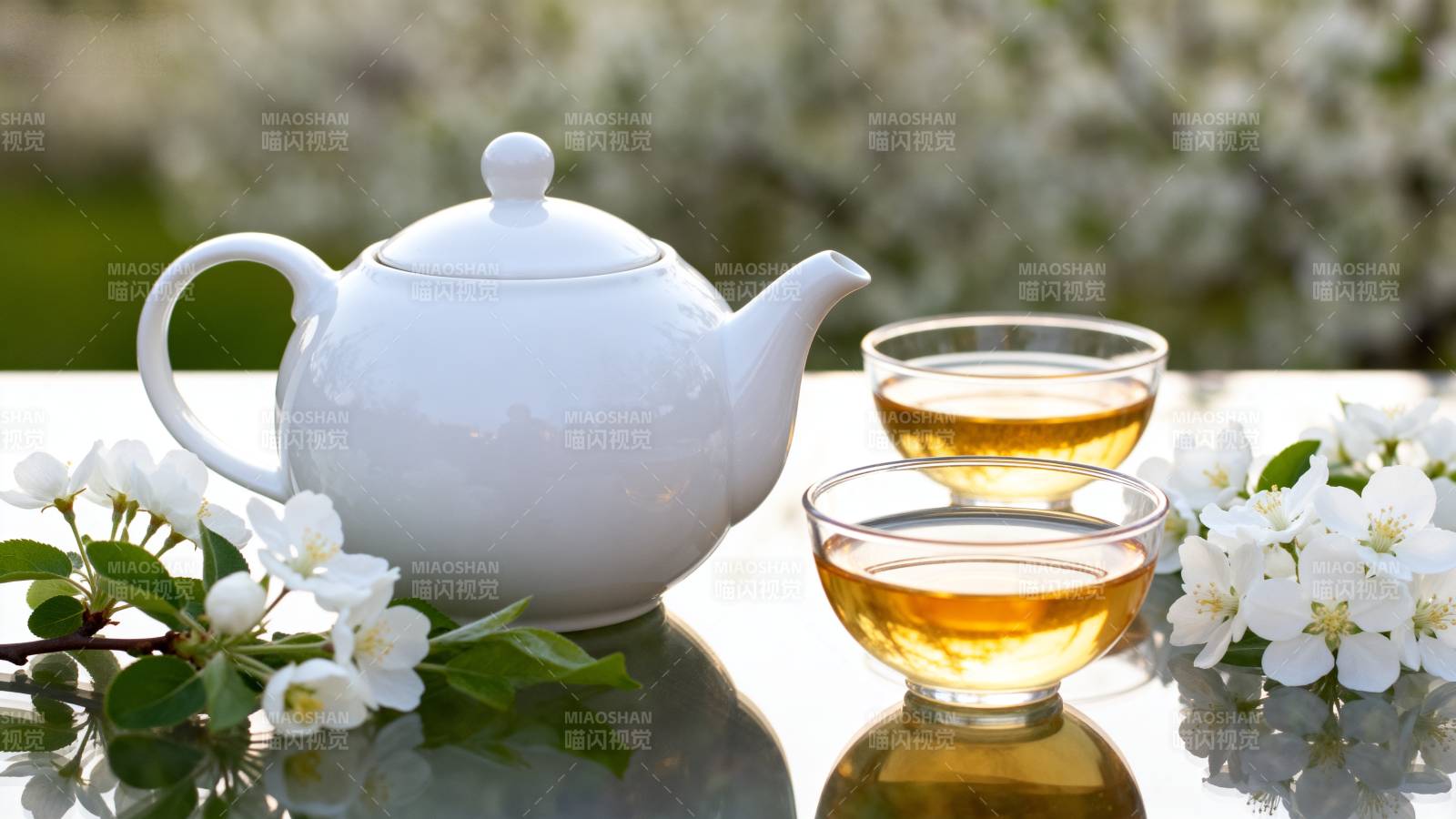 春日茶香四溢图片