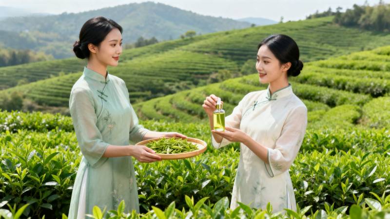 茶园采茶图图片