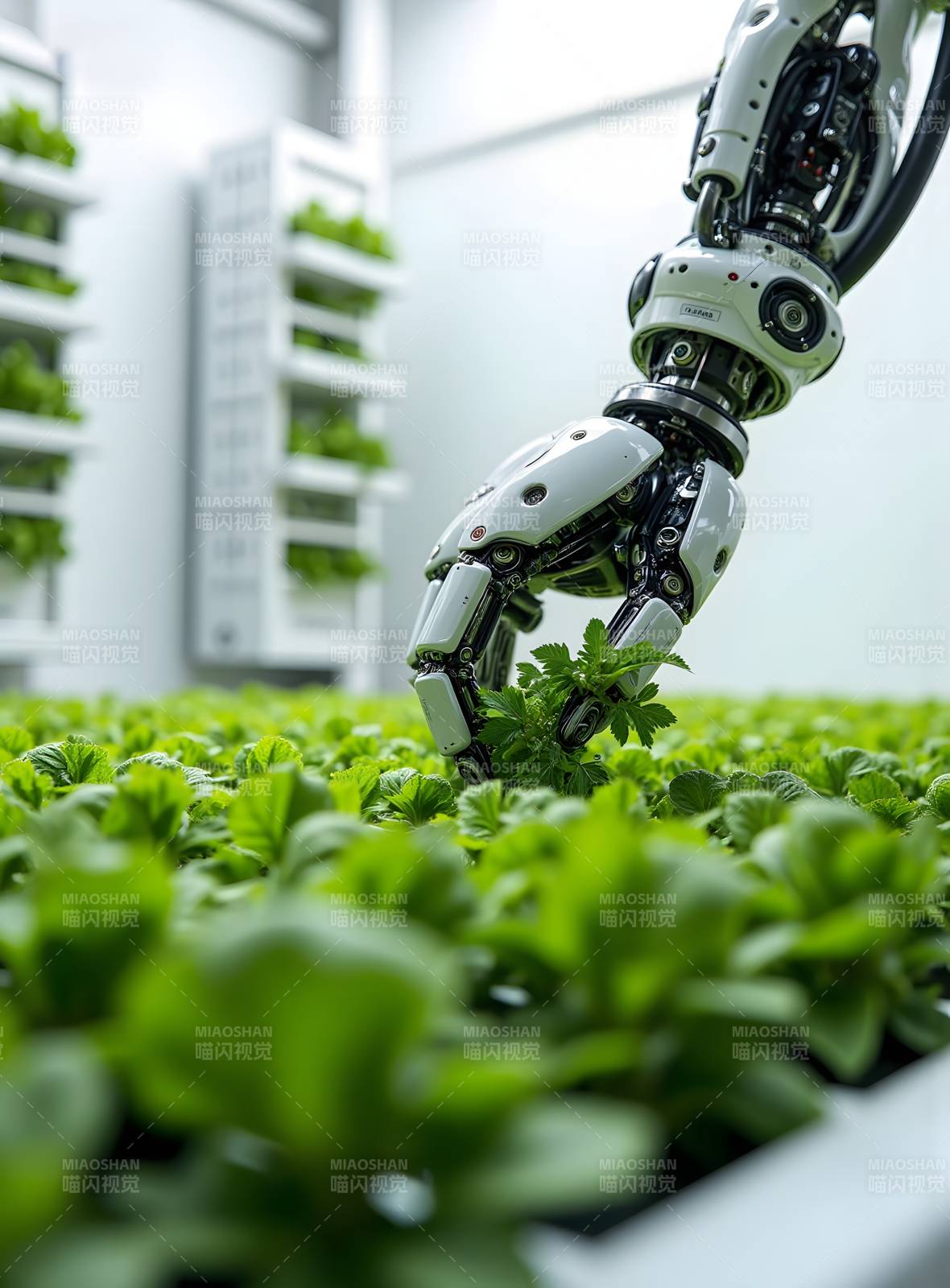 机器人采摘绿植图片