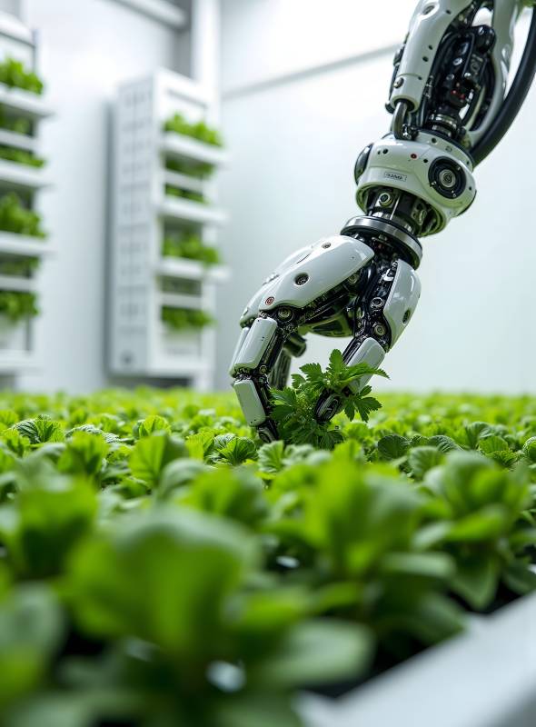 机器人采摘绿植图片