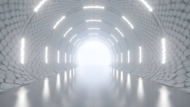 未来隧道光影图片