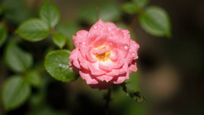 粉红玫瑰绽放图片