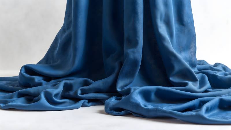 深蓝丝绒垂坠之美图片