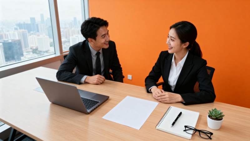 办公室商务会谈场景图片