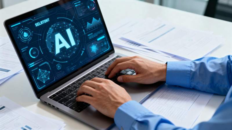 AI科技办公场景图片