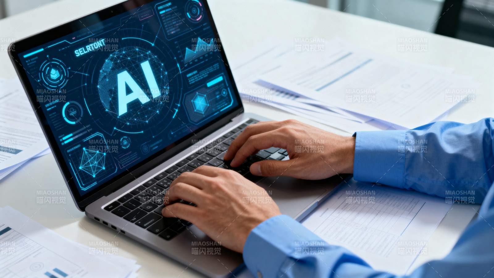 AI科技办公场景图片