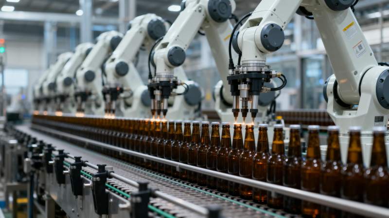 智能生产线灌装瓶图片