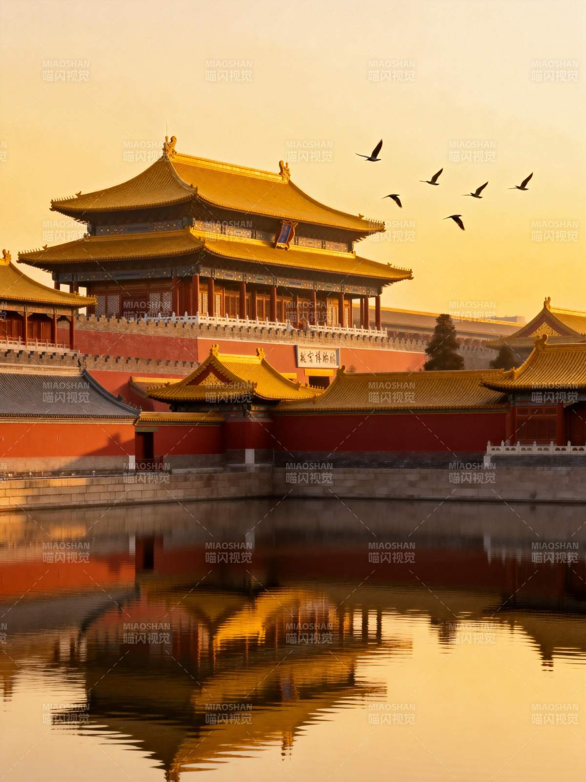 故宫金殿映水图片