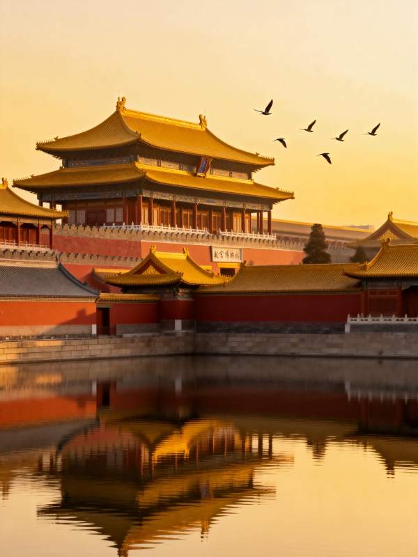 故宫金殿映水图片