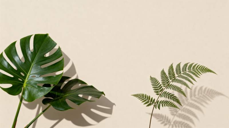 绿叶映影 自然之美图片